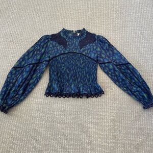 Farm Rio Blue and Green Top